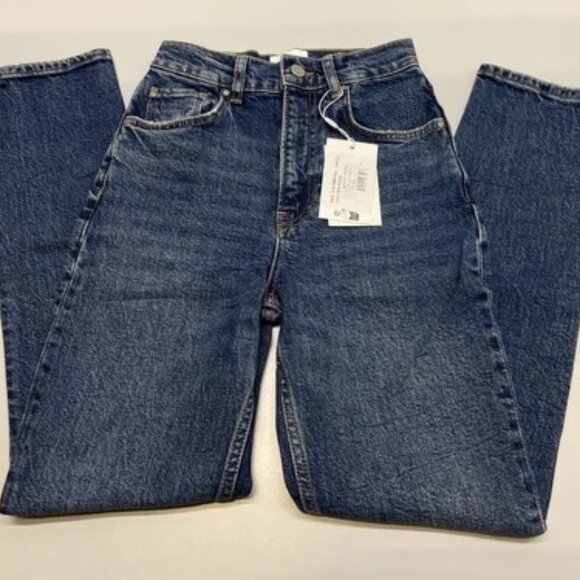 Anine Bing Womens Jean Mid Indigo Blue Size 23 Samara High Rise Ankle Slim - Picture 1 of 11